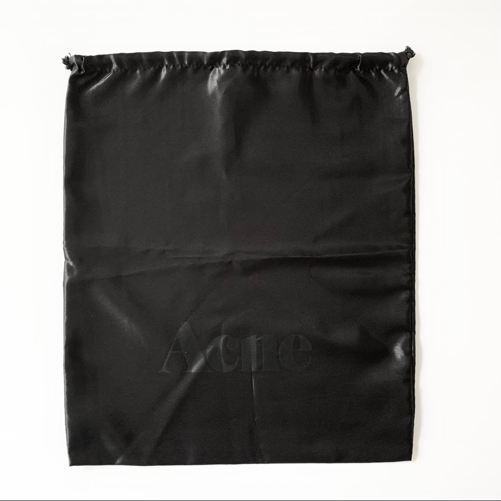 ACNE STUDIO | 1PC CANVAS DUST BAG BIG WITH DRAWSTRING ORIGINAL LOGO BLACK